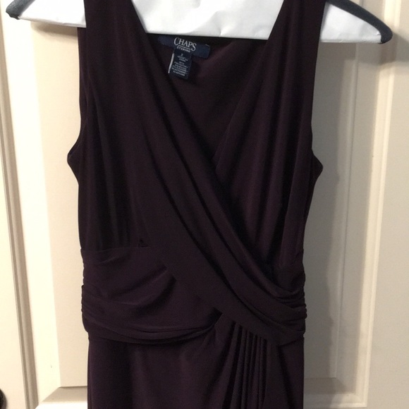Dark purple sleeveless maxi prom gown - Picture 4 of 7